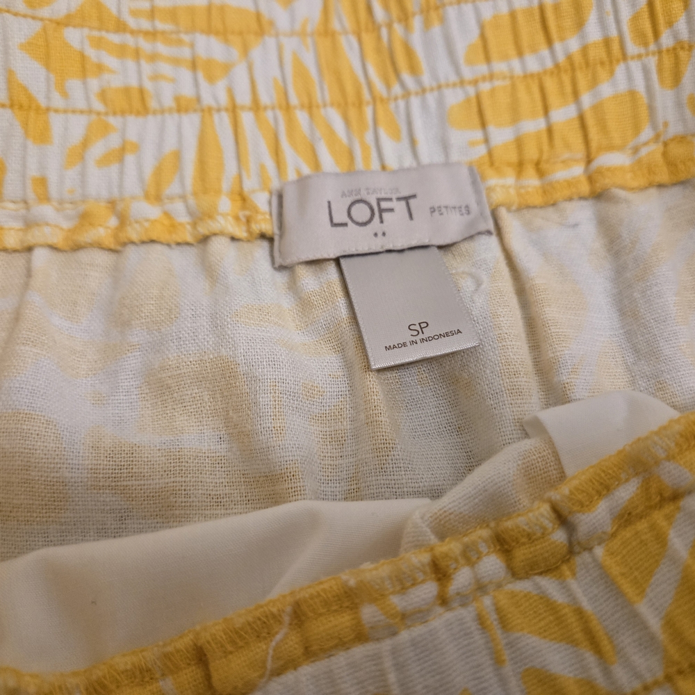 LOFT Yellow and White Bubble Mini Skirt - Picture 2 of 3